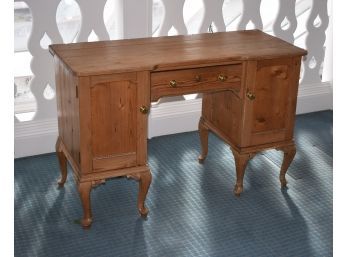 An antique Irish pine knee-hole