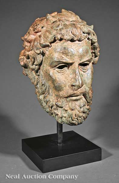 An Antique Italian Bronze Bust of