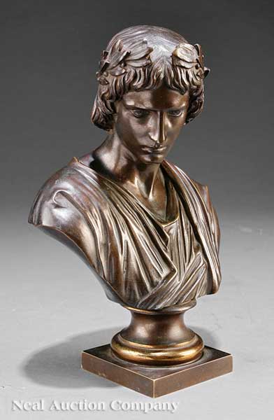 An Antique Italian Bronze Bust of a