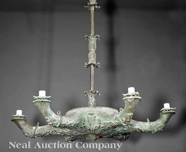 An Antique Italian Patinated Bronze
