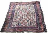 AN ANTIQUE KUBA PRAYER RUG, 3'