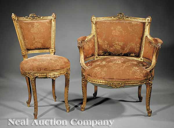 An Antique Louis XVI-Style Carved