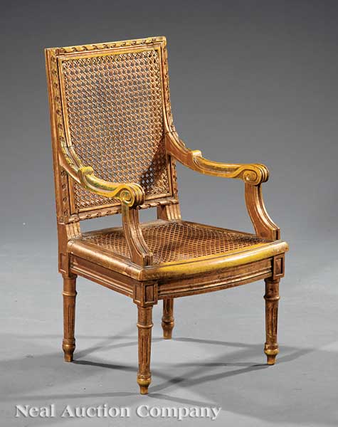 An Antique Louis XVI-Style Carved