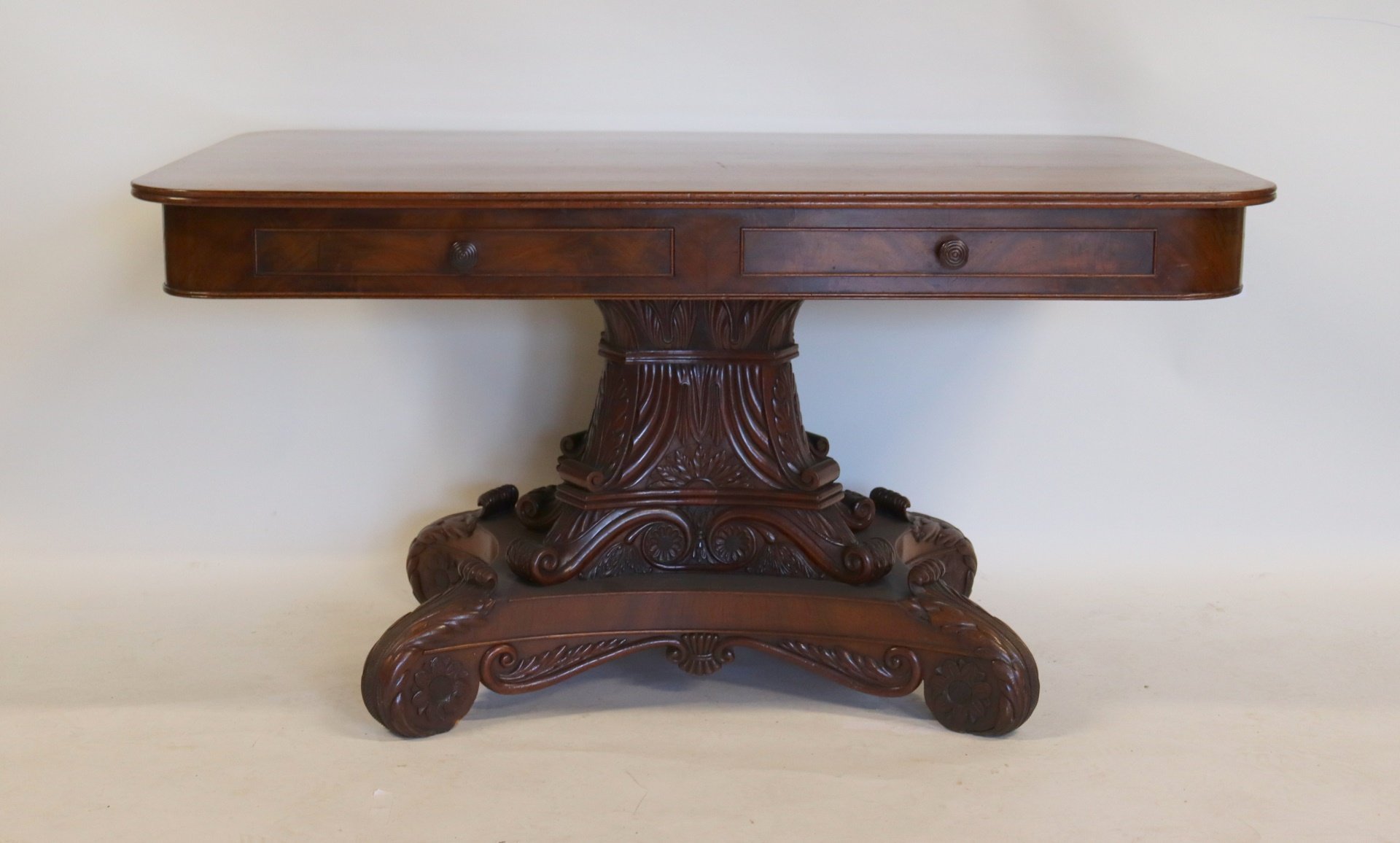 AN ANTIQUE MAHOGANY SWEDISH
