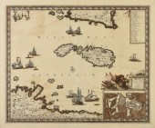 AN ANTIQUE MALTA MAP, "INSULA