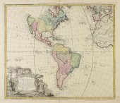 AN ANTIQUE MAP, "AMERICæ MAPPA