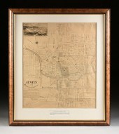 AN ANTIQUE MAP, "AUSTIN AND SU