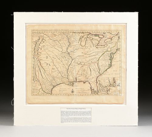 AN ANTIQUE MAP, "CARTE DE LA