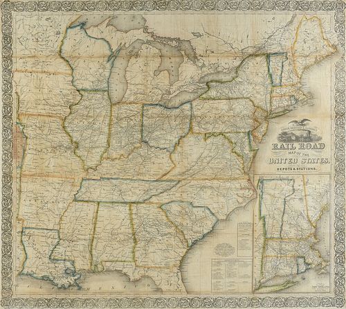 AN ANTIQUE MAP, "ENSIGN, BRIDGMAN &