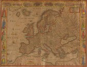 AN ANTIQUE MAP, "EUROPE (EVROP