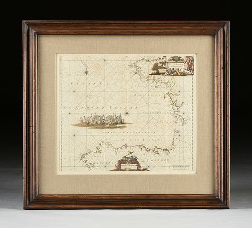 AN ANTIQUE MAP, "GALLIæ, BISCAJæ,
