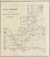 AN ANTIQUE MAP, "INDIAN TERRIT