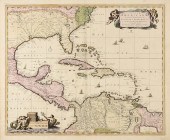 AN ANTIQUE MAP, "INSULæ AMERIC
