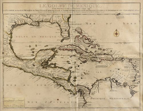 AN ANTIQUE MAP, "LE GOLFE DE