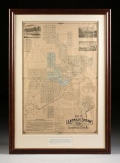 AN ANTIQUE MAP, "MAP OF LAMPAS