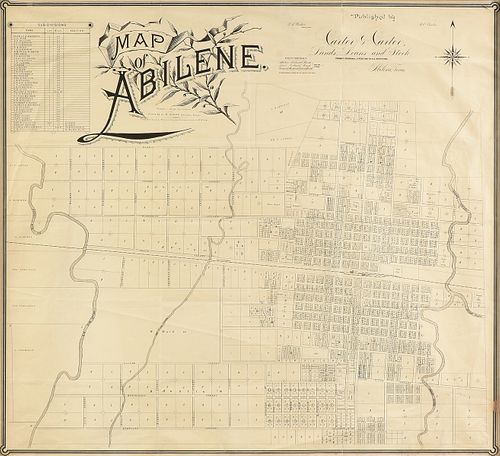 AN ANTIQUE MAP, "MAP OF ABILENE,"