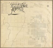 AN ANTIQUE MAP, "MAP OF ABILEN
