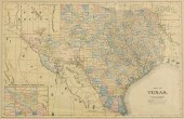 AN ANTIQUE MAP, "MAP OF TEXAS,