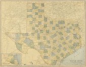 AN ANTIQUE MAP, "MAP OF TEXAS,