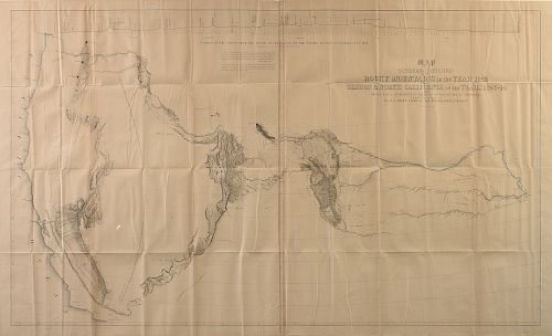 AN ANTIQUE MAP, "MAP OF AN