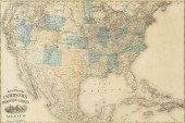 AN ANTIQUE MAP, "NEW RAILROAD