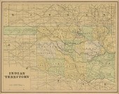 AN ANTIQUE MAP OF OKLAHOMA, "I