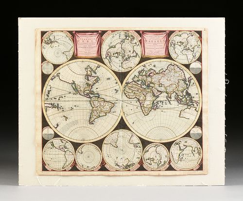 AN ANTIQUE MAP, "PLANISPHæRIUM