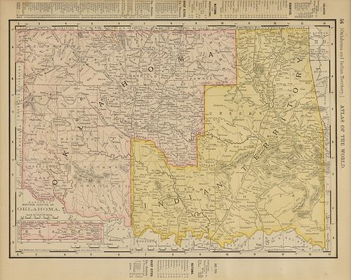 AN ANTIQUE MAP, "RAND MCNALLY &