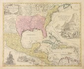 AN ANTIQUE MAP, "REGNI MEXICAN