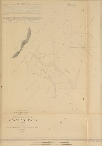 AN ANTIQUE MAP, "U.S. COST