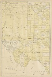 AN ANTIQUE MAP, "WESTERN HALF