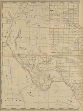 AN ANTIQUE MAP, "WESTERN HALF