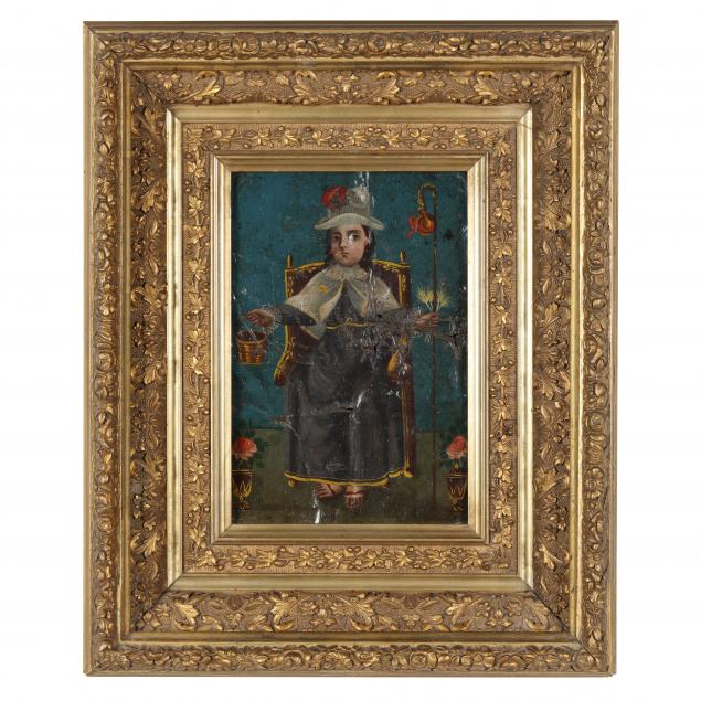AN ANTIQUE MEXICAN RETABLO