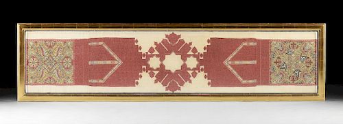 AN ANTIQUE MOROCCAN POLYCHROME ON