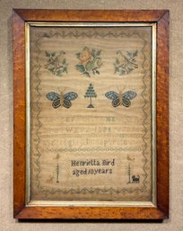 An antique needlework sampler,