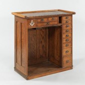 An Antique Oak Watch-Makers Be