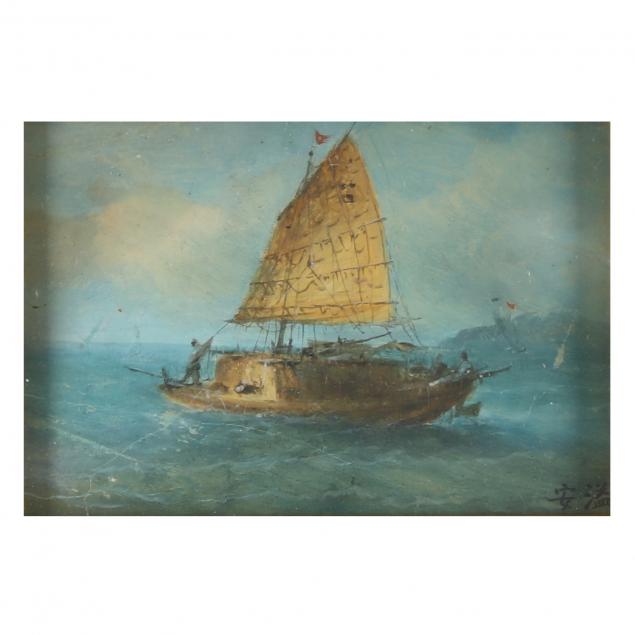 AN ANTIQUE PAINTING OF A CHINESE