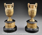 An Antique Pair of Gilt Bronze