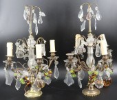 AN ANTIQUE PAIR OF GILT METAL