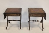 AN ANTIQUE PAIR OF MAHOGANY LE