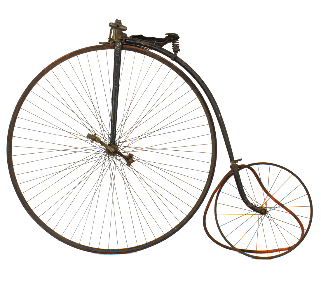 AN ANTIQUE PENNY-FARTHING BICYCLE