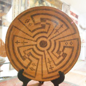 AN ANTIQUE PIMA TRAY WITH CROS