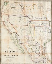 AN ANTIQUE POCKET MAP, "MAP OF
