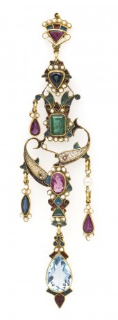 An Antique Polychrome Enamel P
