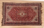 AN ANTIQUE QASHAI SHIRAZ CARPE