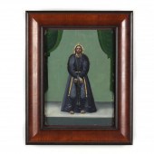 AN ANTIQUE RETABLO OF ECCE HOM