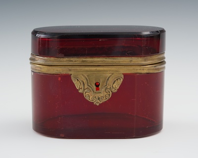 An Antique Ruby Red Flash Glass