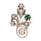 AN ANTIQUE RUSSIAN DIAMOND & E