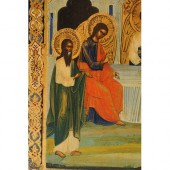 AN ANTIQUE RUSSIAN ICON OF THE