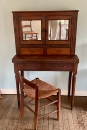 An antique Sheraton two-part c